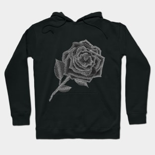 Rose - Black & White Hoodie